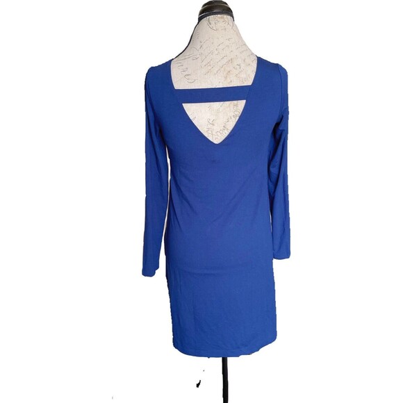 Eileen Fisher Womens Dress Size Petite  Small Blue Open Back Long Sleeve Modern - Picture 3 of 14